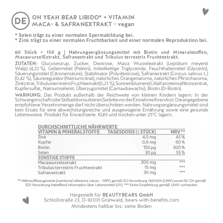Oh Yeah Bear Libido* Vitamin - Image 3